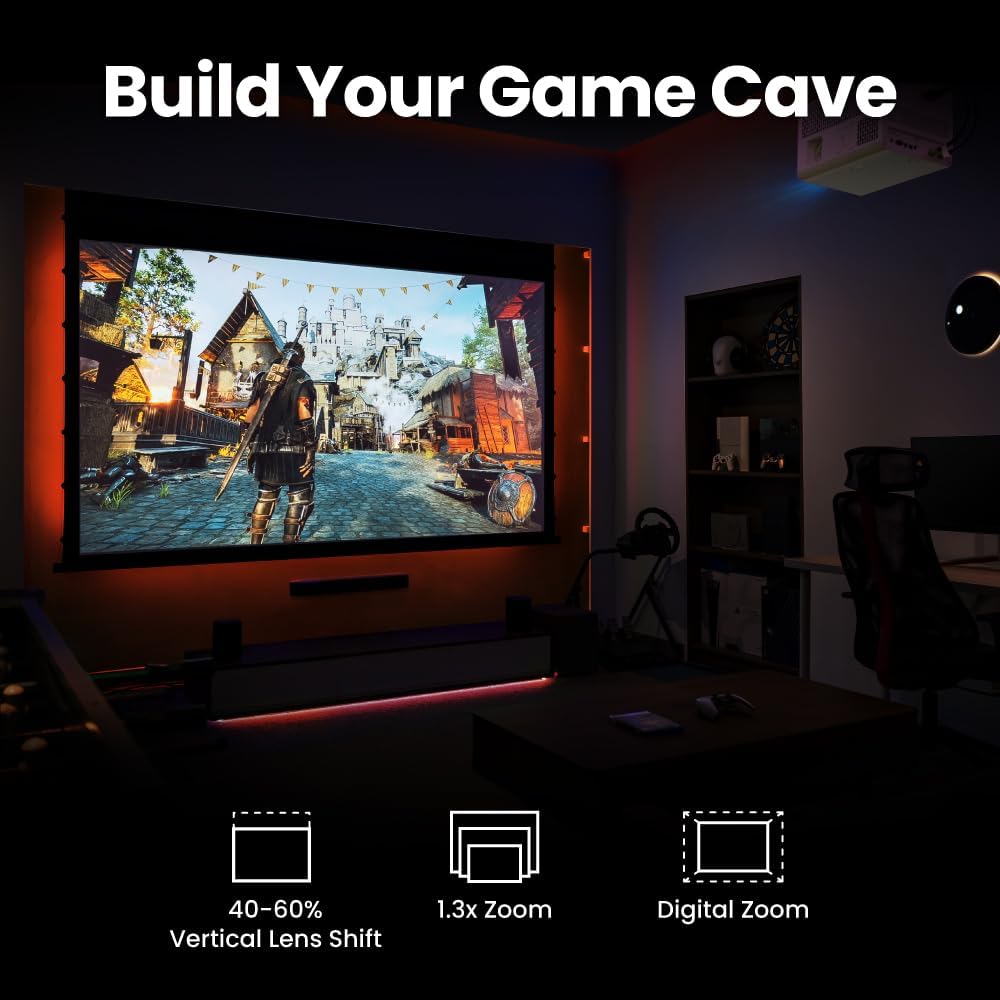BenQ X3100i True 4K UHD 4LED Gaming Projector, 3300 ANSI Lumens, 4.2ms 1080p 240Hz, 100% DCI-P3, Preset Game Modes, Android TV, 10W TreVolo Speakers, Vertical Lens Shift, eARC, 3D mprojectors.com