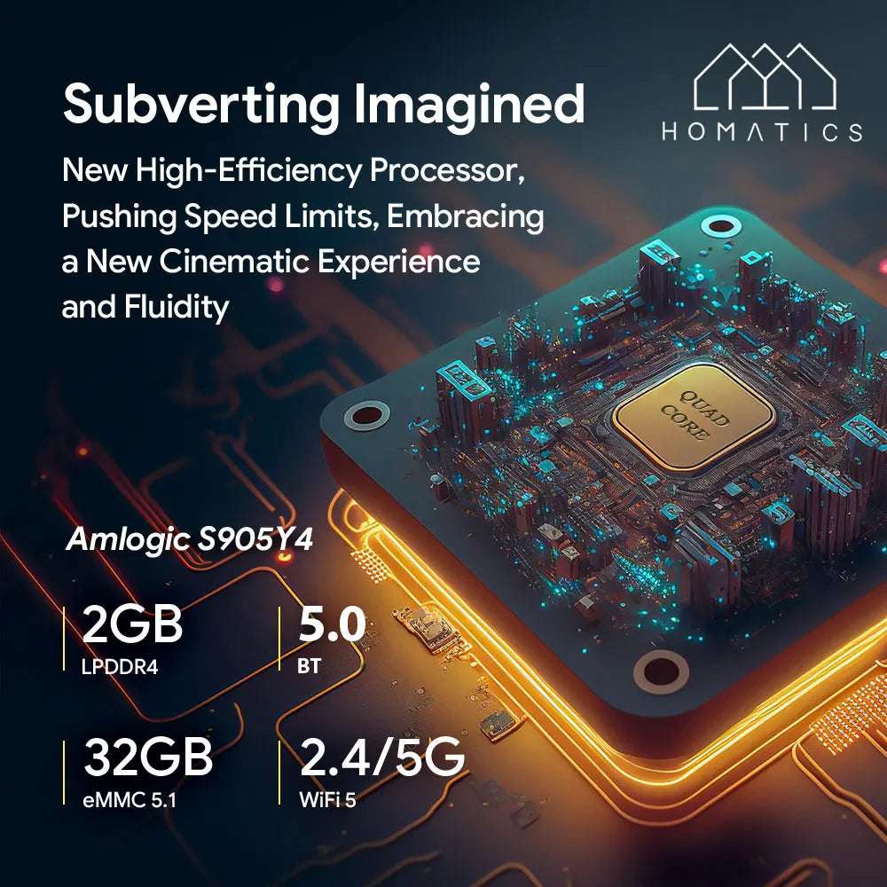 HOMATICS Box R Lite 4K TV Box Androidtv 12 Google & Netflix Certified Amlogic S905Y4 Wifi BT5.0 2GB 32GB Support Dolby Atmos