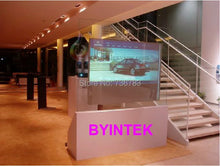 BYINTEK hologram 3D projector screen,holographic rear adhesive film projection film foil for window shop church hotel hall - Multimedia Projectors