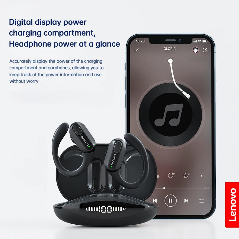 Lenovo ThinkPlus XT80 Sports Wireless Earphones with Mics, LED Power Display, Hifi Stereo Sound Bluetooth 5.3 TWS Headphones mprojectors.com
