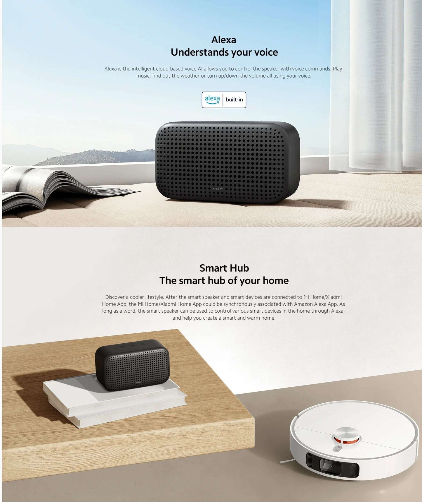 Xiaomi Smart Speaker Lite Bluetooth 5.1 Stereo Bass Mini Wireless Music Speaker For Outdoor Home and Party