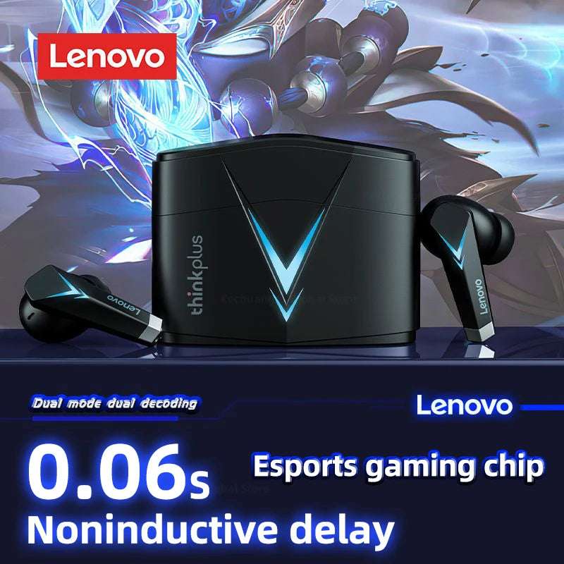 Lenovo thinkplus LP6 TWS Gaming Earbuds Noice Cancelling Wireless Earphone HIFI Music Bluetooth Headphones with Dual Mode Headset