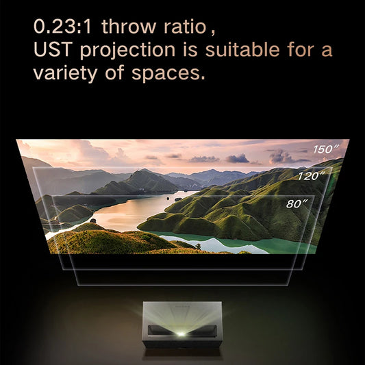 Formovie Theater Laser Projector 4K Ultra Short Throw 1800ISO Lumens Global Version For Home Cinema Smart Bluetooth Top Beamer
