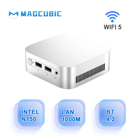 Magcubic A0XY Mini PC 8/16GB RAM 256/512GB/1TB SSD Intel Twin Lak N150 Windows 11 Compact & Ideal for Home Business & Gaming - Multimedia Projectors
