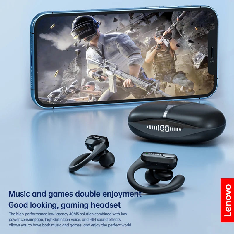 Lenovo ThinkPlus XT80 Sports Wireless Earphones with Mics, LED Power Display, Hifi Stereo Sound Bluetooth 5.3 TWS Headphones mprojectors.com