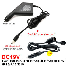 BYINTEK 12V 15V 19V Vehicle Auto Car Power Adapter for Projector, 19V for U30 U70 R15 R19 U50 , 12V for P19 P20, 15V for P30 - Multimedia Projectors