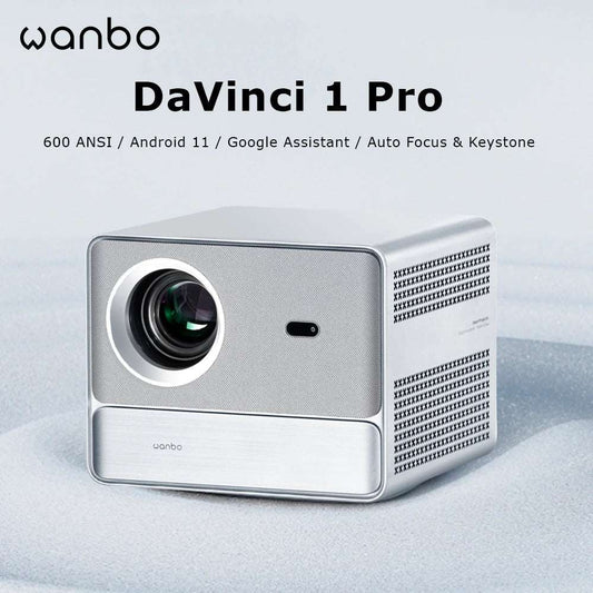 WANBO Davinci 1 Pro Native 1080P, 4K Support, 600 ANSI | Widevine L1 Certified | Google Assistant | Android 11.0 | Auto (Focus + Keystone + OA) | Dustproof | HDMI ARC | Chromecast