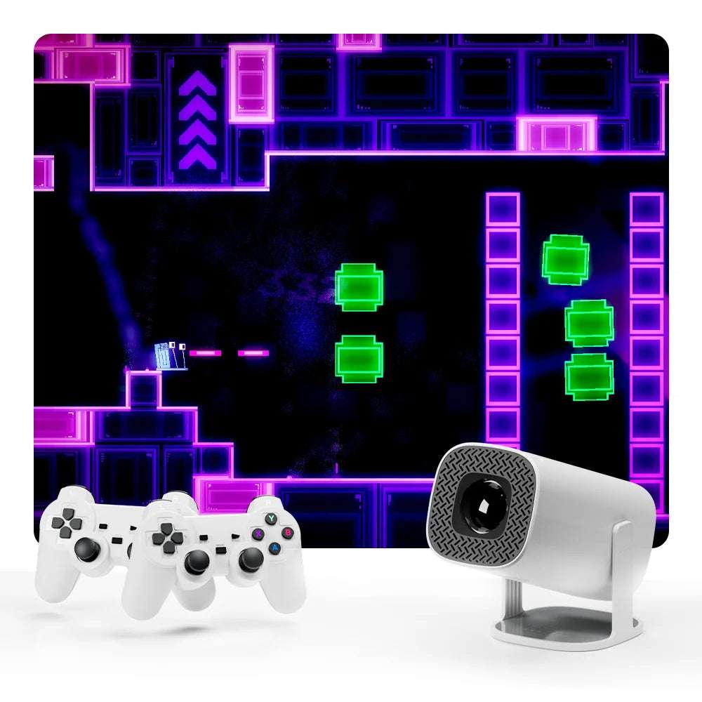 HONGTOP S40MAX Android 11 Gaming Projector 64GB TF Card Wireless Gaming Controller Dual WIFI 1280*720P Home Theater Portable Projector