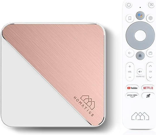 HOMATICS Box R 4K Plus TV Box AndroidTV 12 Netflix Google Certified Amlogic S905X4 4G32G Support DTS Dolby Audio AV1 Wifi6 BT5.0 - Multimedia Projectors