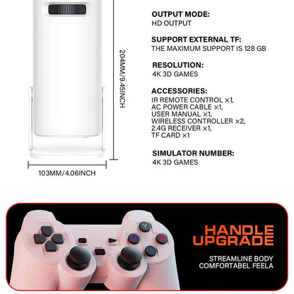HONGTOP S40MAX Android 11 Gaming Projector 64GB TF Card Wireless Gaming Controller Dual WIFI 1280*720P Home Theater Portable Projector