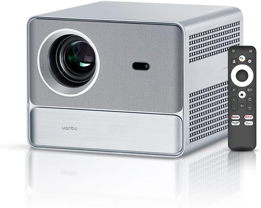 WANBO Davinci 1 Pro Native 1080P, 4K Support, 600 ANSI | Widevine L1 Certified | Google Assistant | Android 11.0 | Auto (Focus + Keystone + OA) | Dustproof | HDMI ARC | Chromecast - Multimedia Projectors