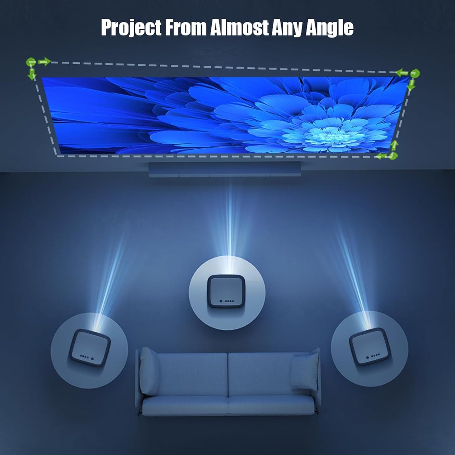 BYINTEK X25 Full HD Projector 1080P 4K Video 900Ansi  Auto Focus  WiFi Smart Android 9.0 LCD LED Video Home Theater Projectors - Multimedia Projectors