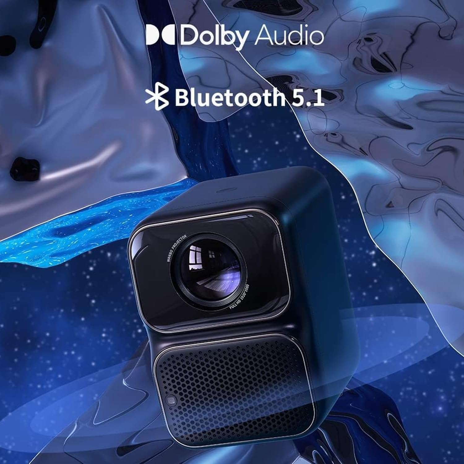 Wanbo TT Projector Netflix Certified 1080P Linux System Mini Projector, 650ANSI 4K Dolby Audio HDR10 Smart Home Theater Projetor