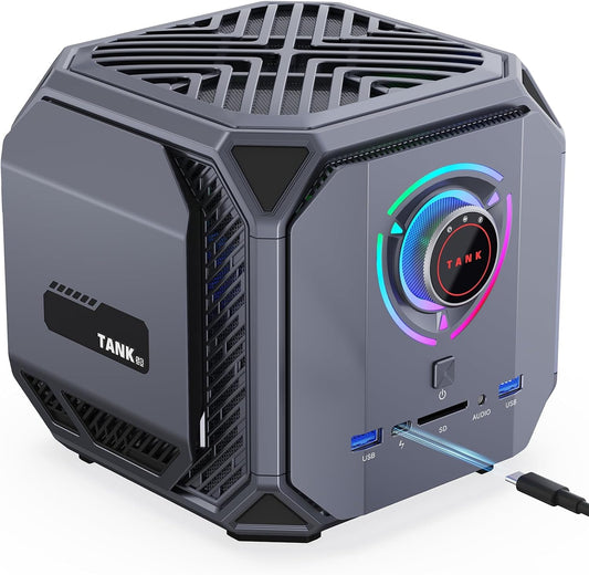 ACEMAGIC Tank03 Gaming PC, i9 12900H(14C/20T, up to 4.7GHz) Mini Desktop, RTX 4060, 32GB DDR5 & 1TB PCle3.0x4 SSD/8K 4-Screen/ WiFi6/ BT5.2/ DP1.4/ USB 4 Gaming Computer DIY - mprojectors.com