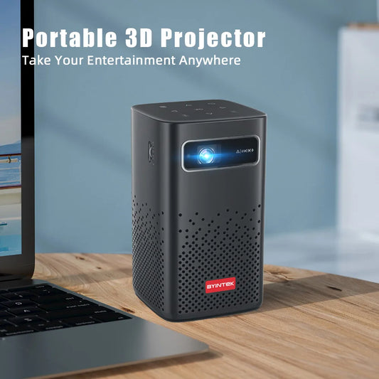 BYINTEK P20 3D 4K Cinema 1080P Smart Android Wifi LED DLP Home Theater Outdoor Portable Mini Projector with Battery - Multimedia Projectors