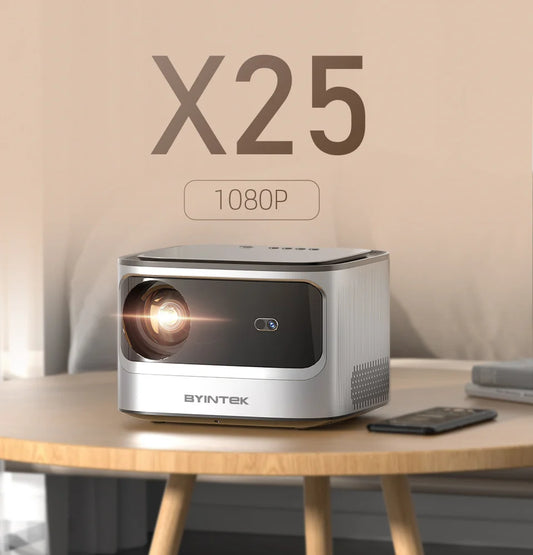 BYINTEK X25 Full HD Projector 1080P 4K Video 900Ansi  Auto Focus  WiFi Smart Android 9.0 LCD LED Video Home Theater Projectors - Multimedia Projectors
