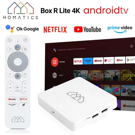 HOMATICS Box R Lite 4K TV Box Androidtv 12 Google & Netflix Certified Amlogic S905Y4 Wifi BT5.0 2GB 32GB Support Dolby Atmos