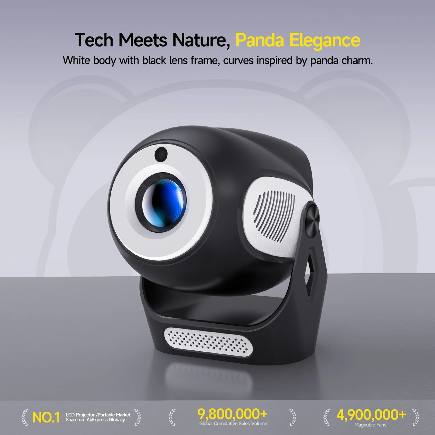 Magcubic Panda HY300 X 4K 720P Android 11 Projector with Electric Focus 300Ansi Wifi6 BT5.0 Portable Projector HIFI Sound Home Outdoor mprojectors.com