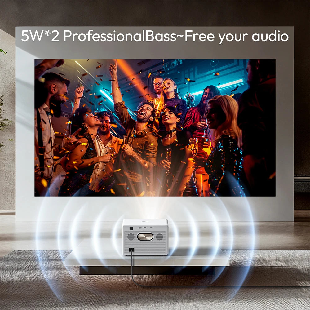 BYINTEK PLATO T5 1080P Projector 4K 1000ANSI Smart Android 9.0 ProfessionalBass Wifi 6 Projetor Office Home Theater  Projectors Mprojectors.com