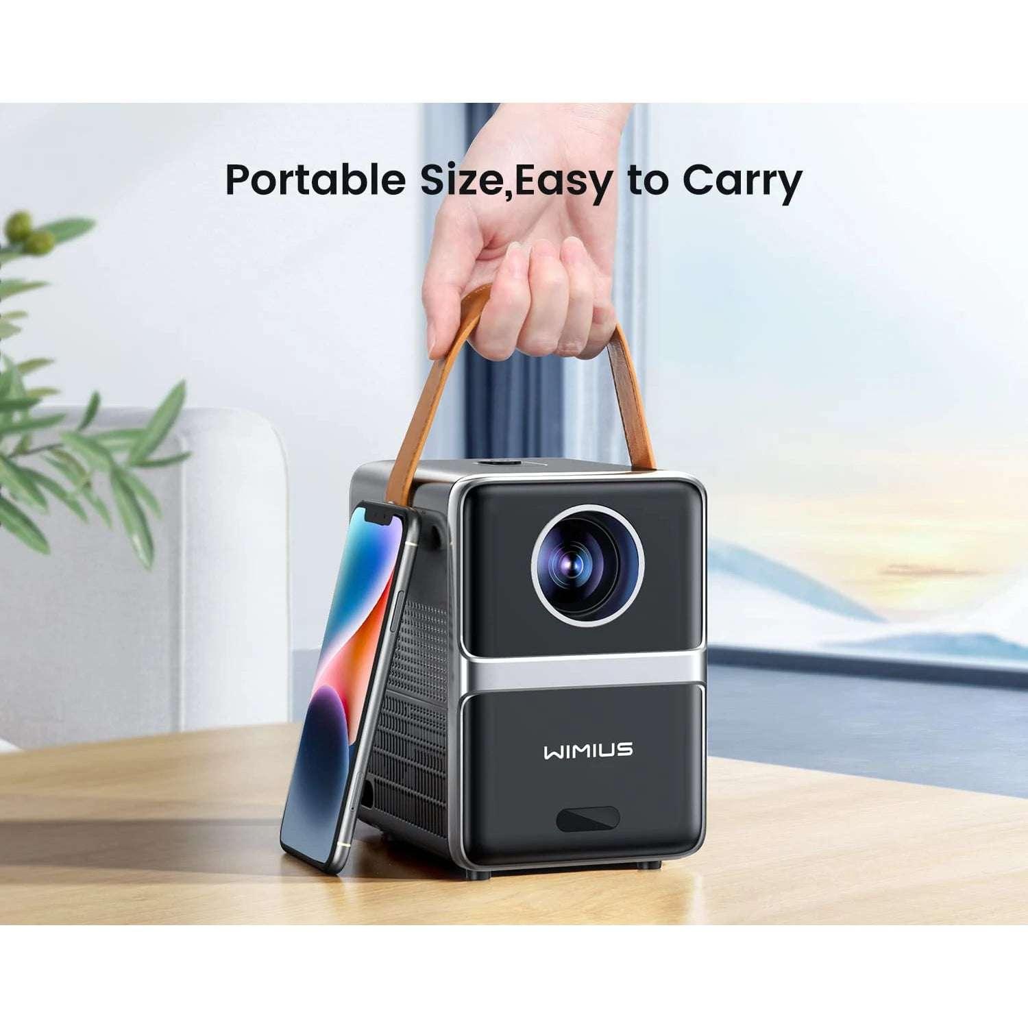 Wimius P61 Portable Projector 18000Lumens 5G WiFi Bluetooth Theater Projector Support Full HD 1080P Home Cinema Projector