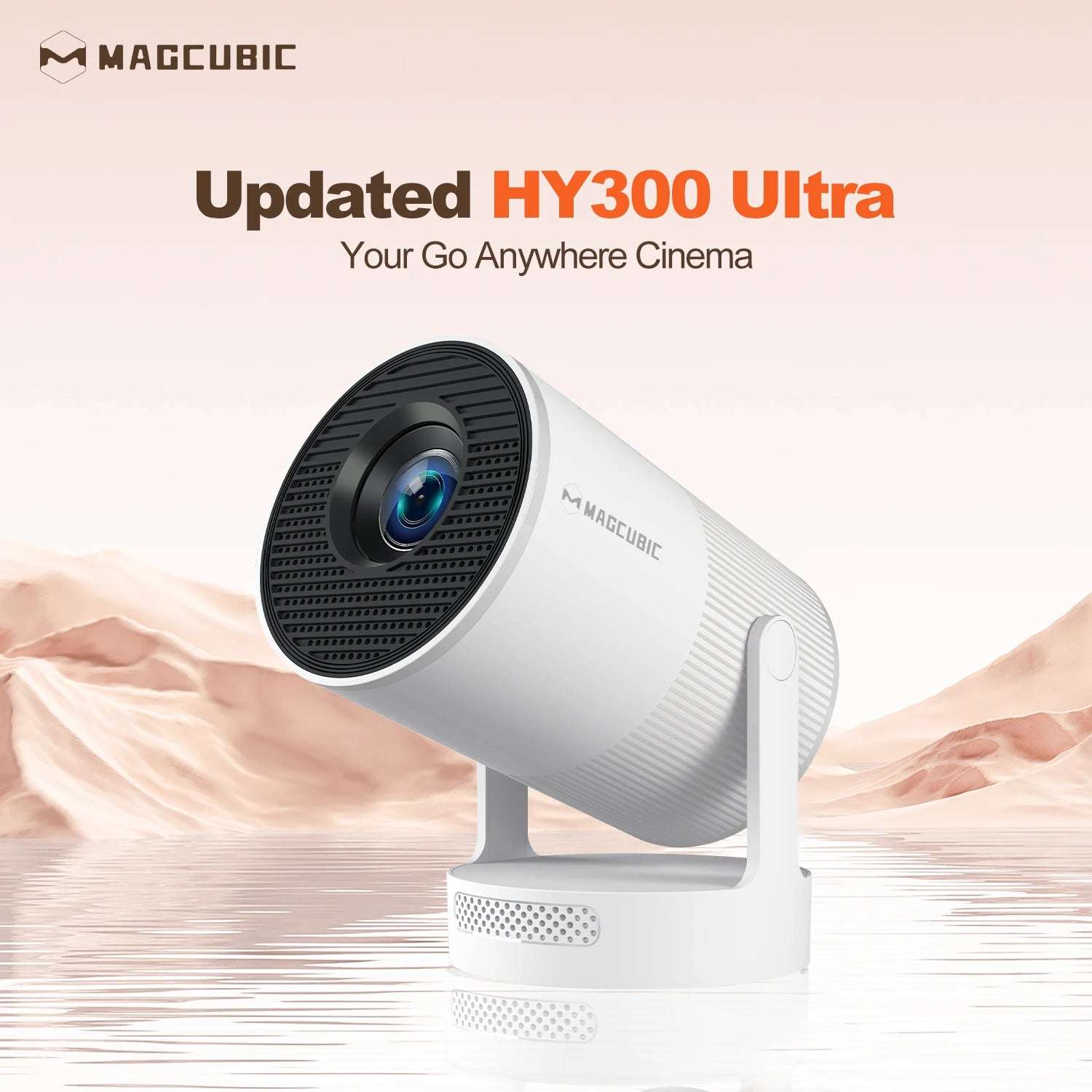 Magcubic HY300 UItra 4K Projector with Electronic Focus 720P 300ANSI Speaker Portable  Android11 BT5.4 180° flexible Home Outdoor