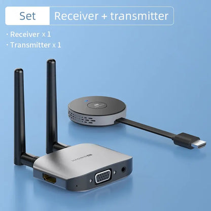 Hagibis Wireless HDMI Video Transmitter Receiver G6W Kits HDMI Extender Adapter TV Dongle 1080P for Monitor Projector Laptops - Multimedia Projectors