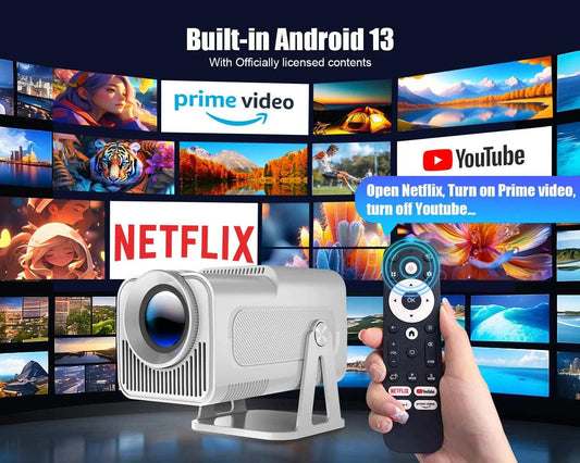 Magcubic HY320 NTV Netflix Officially Licensed Android 13  Mini Projector With Amlogic S950D4 1080P 500ANSI Dual WiFi BT5.2 Voice