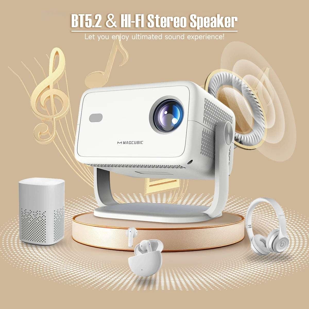 Magcubic L018  4K Android11 Projector 650ANSI Native 1080P Auto Focus & Keystone BT5.2 WIFI6 Allwinner H713 Portable 360° Rotate