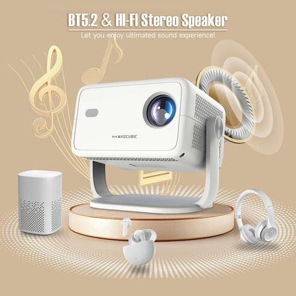 Magcubic L018  4K Android11 Projector 650ANSI Native 1080P Auto Focus & Keystone BT5.2 WIFI6 Allwinner H713 Portable 360° Rotate