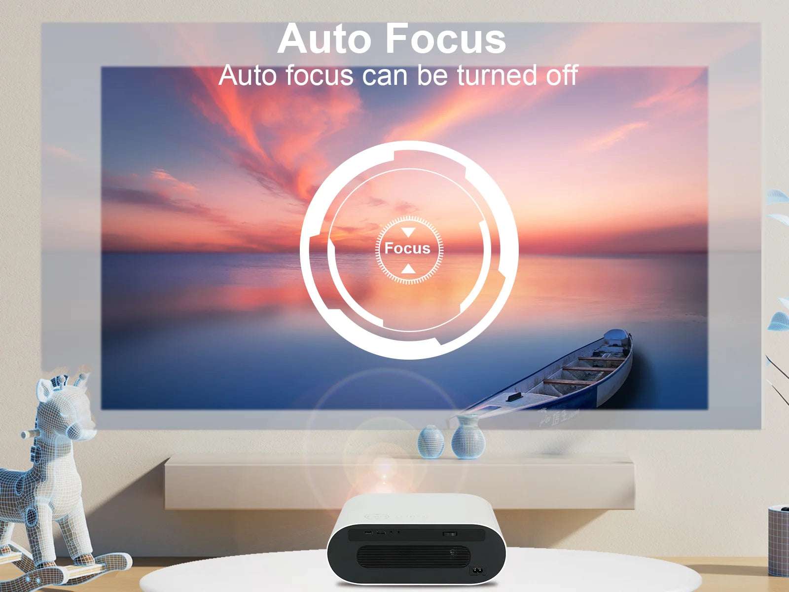 Magcubic L005 700ANSI Projector Android 10 4K 1080P 2.4/5G WiFi Google voice Assistant  Auto Focus BT5.0 Amlogic S905Y2 Home Projetor