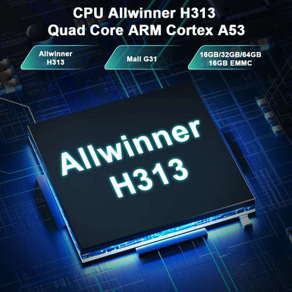Transpeed Android 10 TV Box BT5.0 3D Fast WiFi Allwinner H313 Support 4K 16GB TV Box Set Top Box