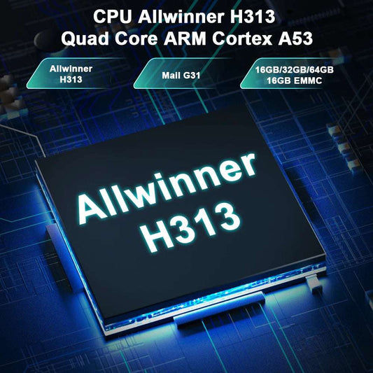 Transpeed Android 10 TV Box BT5.0 3D Fast WiFi Allwinner H313 Support 4K 16GB TV Box Set Top Box