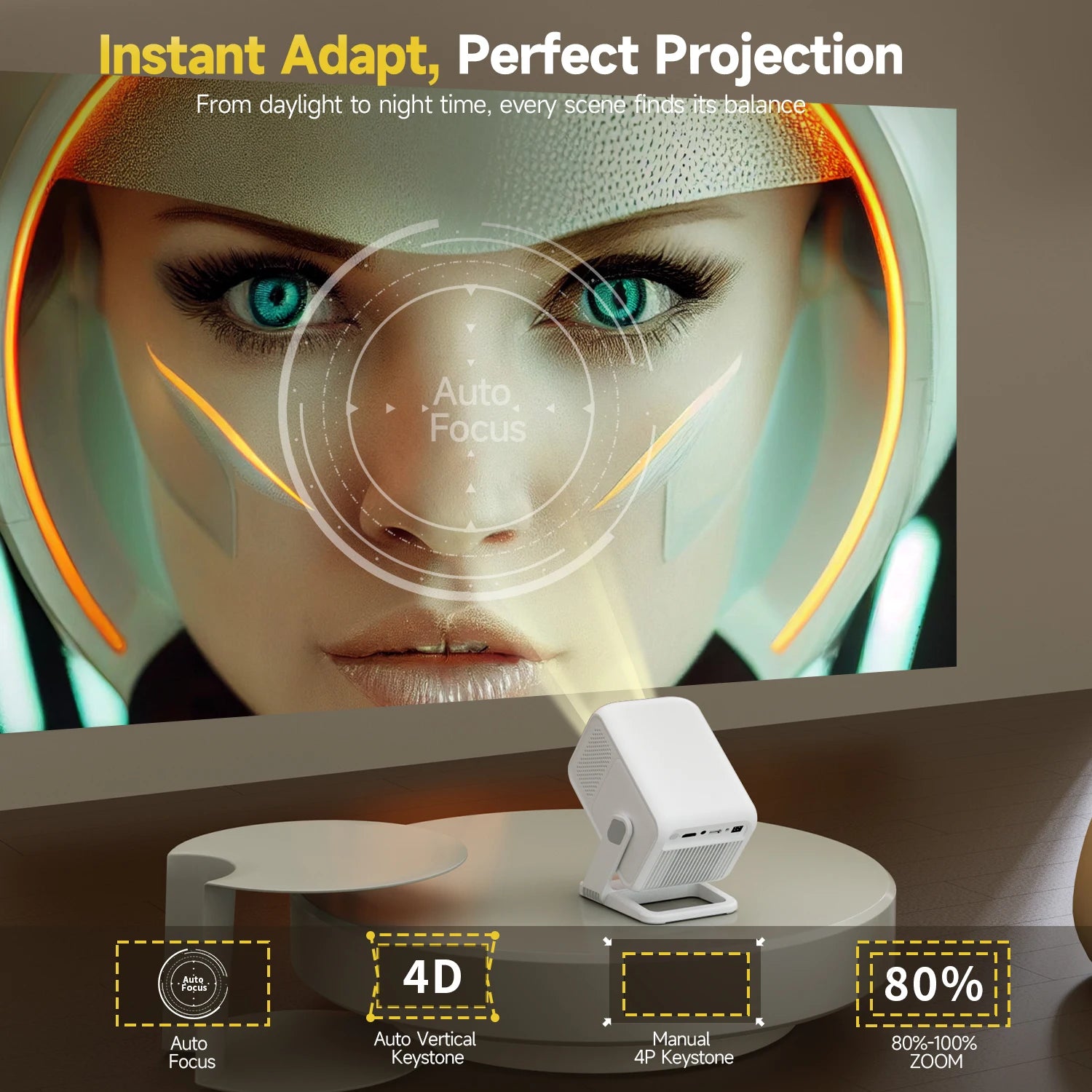 Magcubic HY310X 4K Mini  Auto Focus Projector With Full HD 1080P 420ANSI Android 11Keystone for Outdoor Theater Stand Projector-mprojectors.com