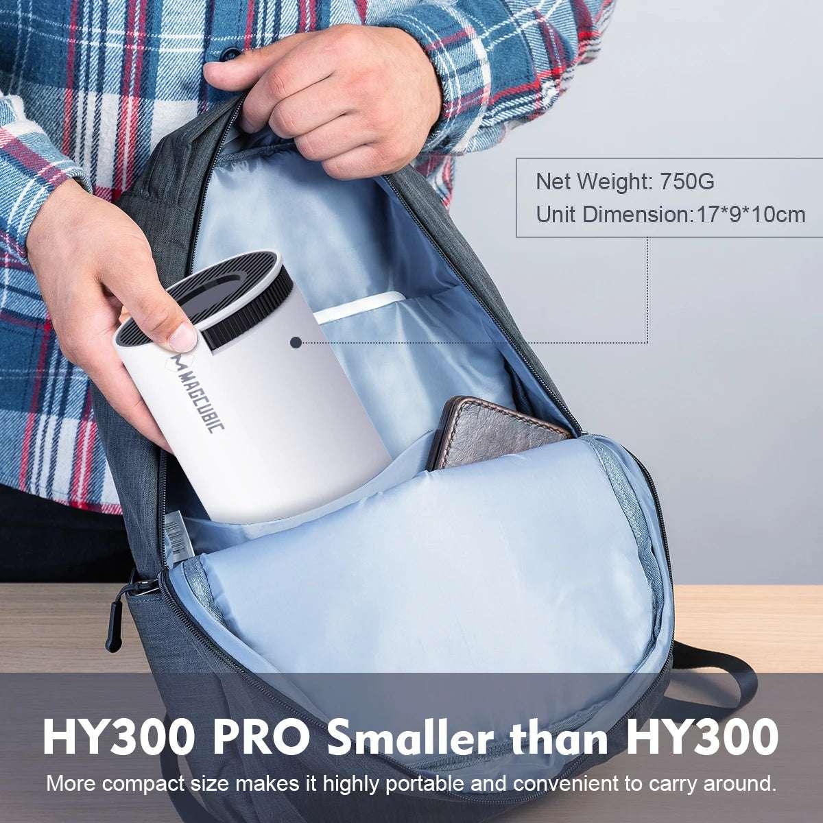 Magcubic HY300 Pro Projector Android 11 4K 1280*720P  Dual Wifi 260ANSI 180°flexible BT5.0 Cinema Outdoor Portable Projetor