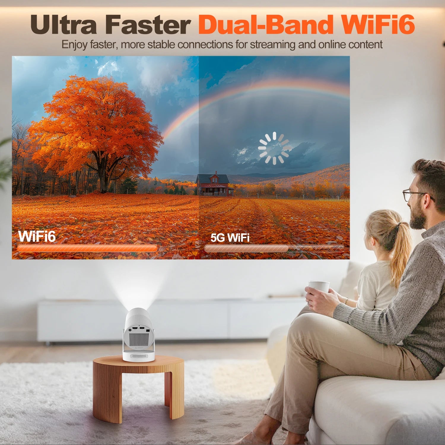 Magcubic HY300 UItra 4K Projector with Electronic Focus 720P 300ANSI Speaker Portable  Android11 BT5.4 180° flexible Home Outdoor - Multimedia Projectors