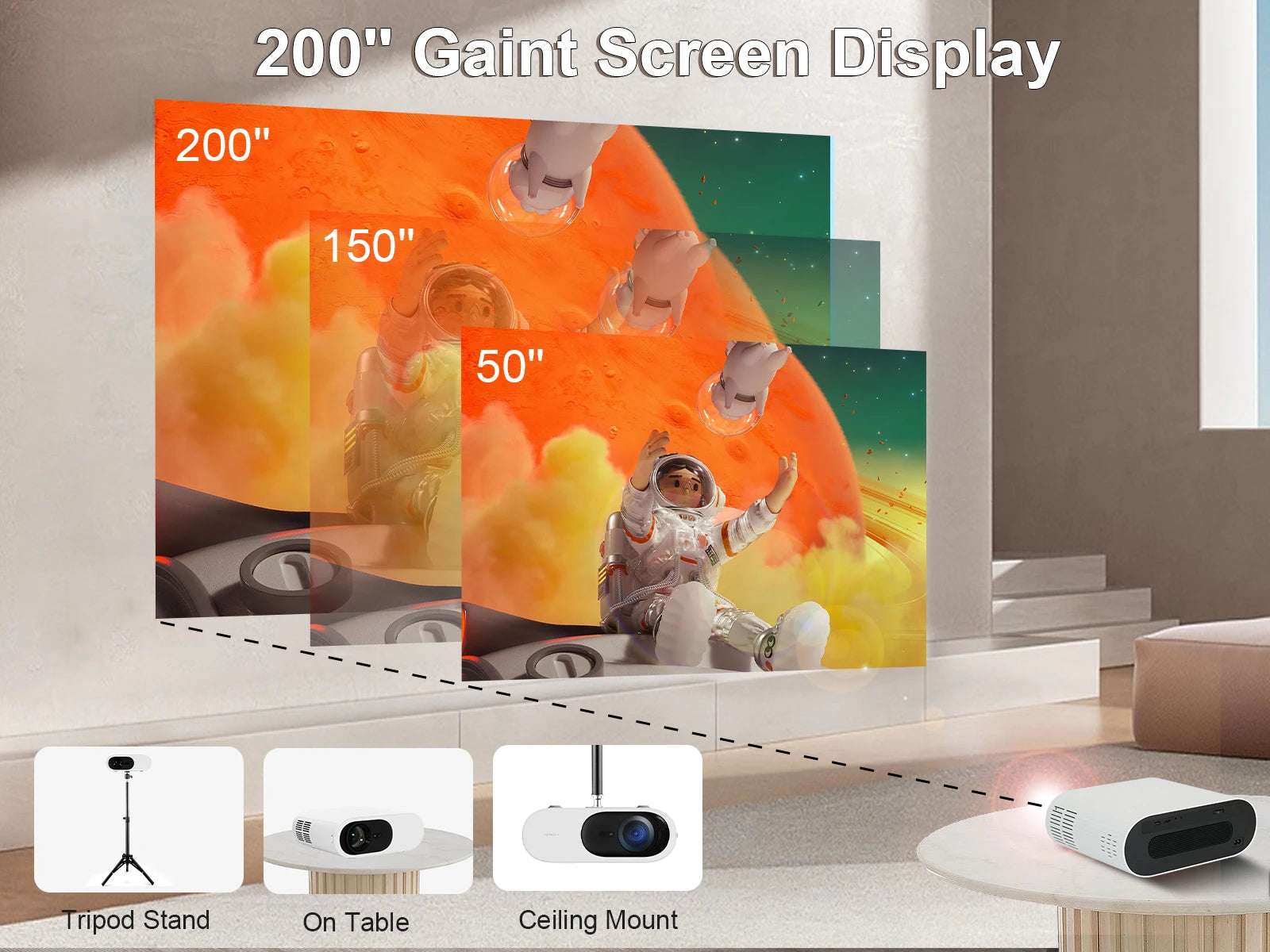 Magcubic L005 700ANSI Projector Android 10 4K 1080P 2.4/5G WiFi Google voice Assistant  Auto Focus BT5.0 Amlogic S905Y2 Home Projetor