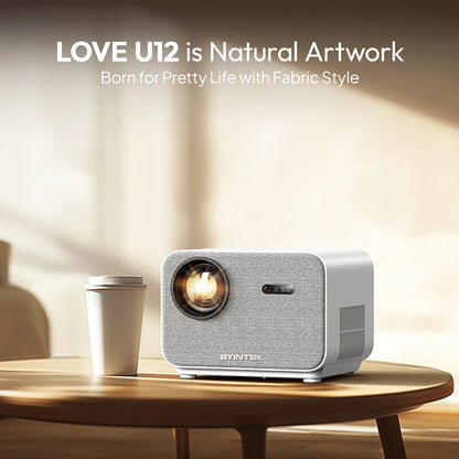 BYINTEK LOVE U12 Full HD 1080P Projector 4K 800 ANSI Android WiFi 6 Auto Focus Home Theater Projectors for Movie Meeting Video - Multimedia Projectors