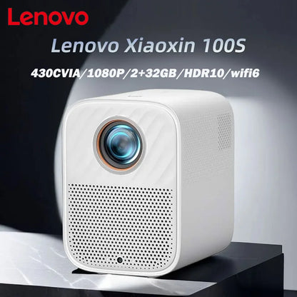 Lenovo Xiaoxin 100S Projector 650 ANSI Auto Focus Wifi6 Portable Projector 360 PTZ Support 4K HD Smart Home Theater projectors.com