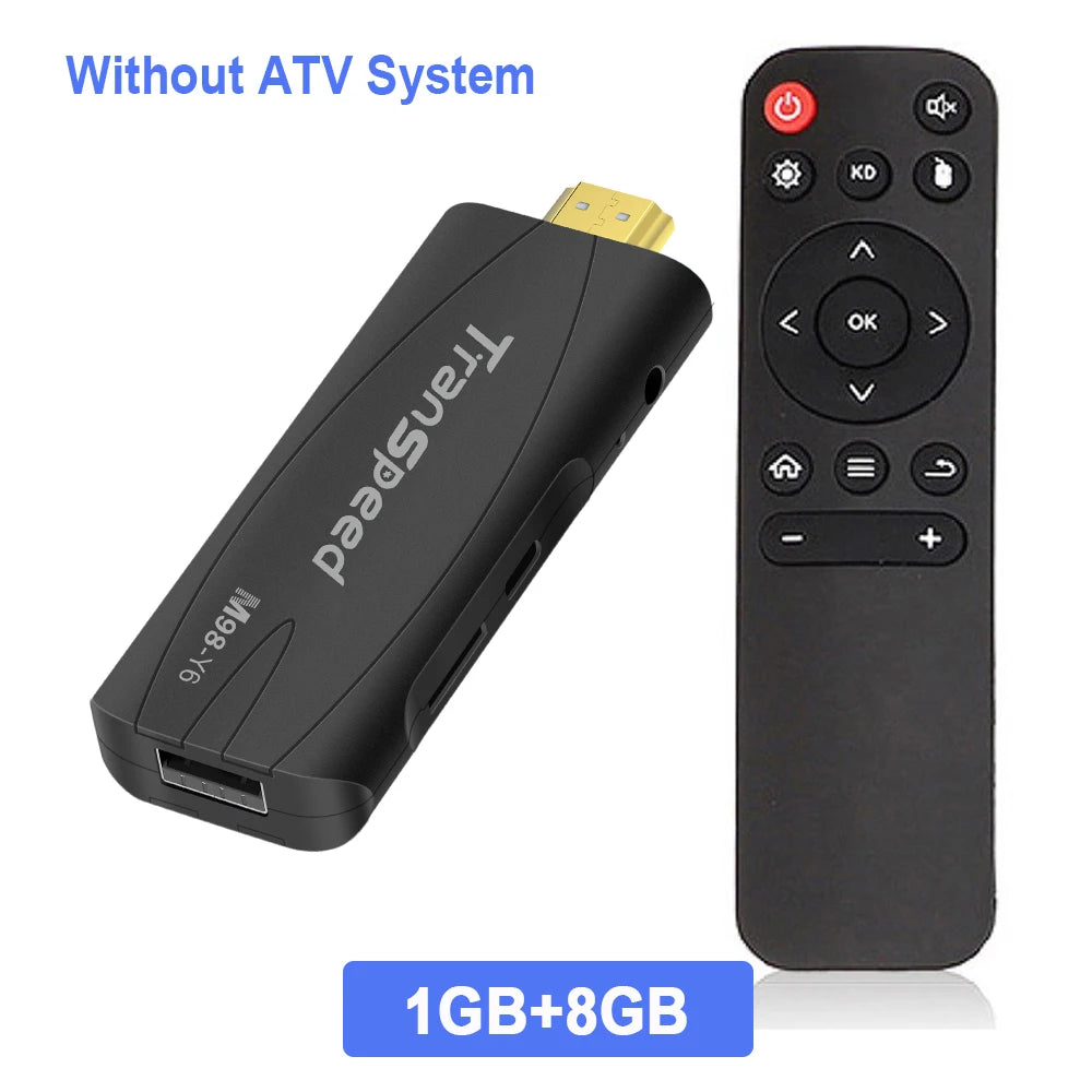 Transpeed TV Stick Android 13 ATV With TV App 4K 3D  2.4G&5G Voice Assistant Control Media Player TV Receiver Set Top Box - Multimedia Projectors