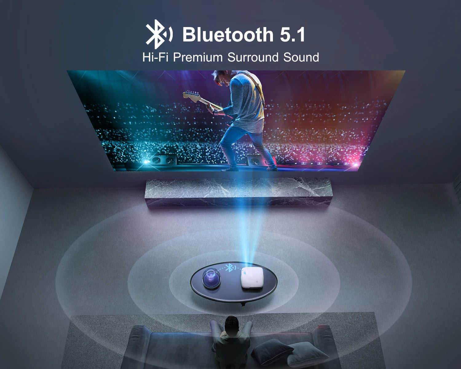 Wimius K7 5G WiFi Bluetooth Projector Full HD Native 1080P Support 4K Projectors 500 ANSI 6D Auto Keystone Home&Outdoor Video Projector - Multimedia Projectors
