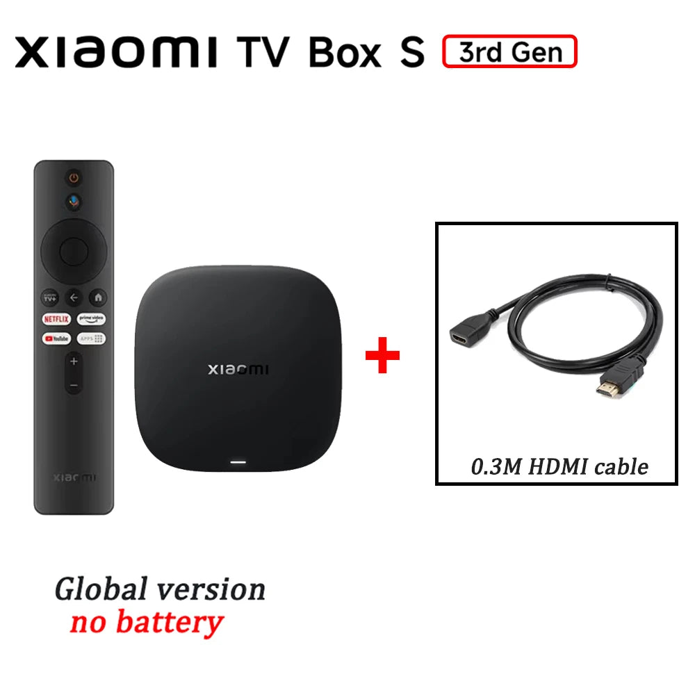 Xiaomi TV Box S 3rd Gen - 4K UHD, Google TV, 32GB Memory, Dolby Vision & Atmos, WiFi 6, HDMI 2.1, Fast Streaming, Compact and Powerful MProjectors.com
