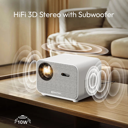 BYINTEK LOVE U12 Full HD 1080P Projector 4K 800 ANSI Android WiFi 6 Auto Focus Home Theater Projectors for Movie Meeting Video - Multimedia Projectors
