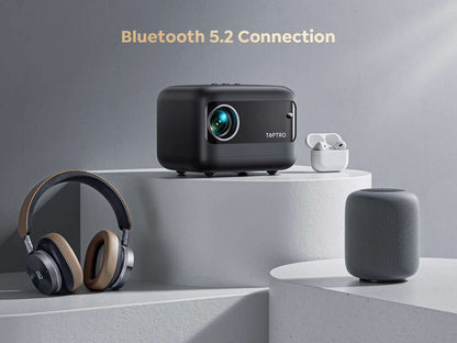 TOPTRO TR25 MINI Projector WiFi Bluetooth Projector 15000 Lumens Portable Projectors Support 1080p Video for Home Outdoor Cinema