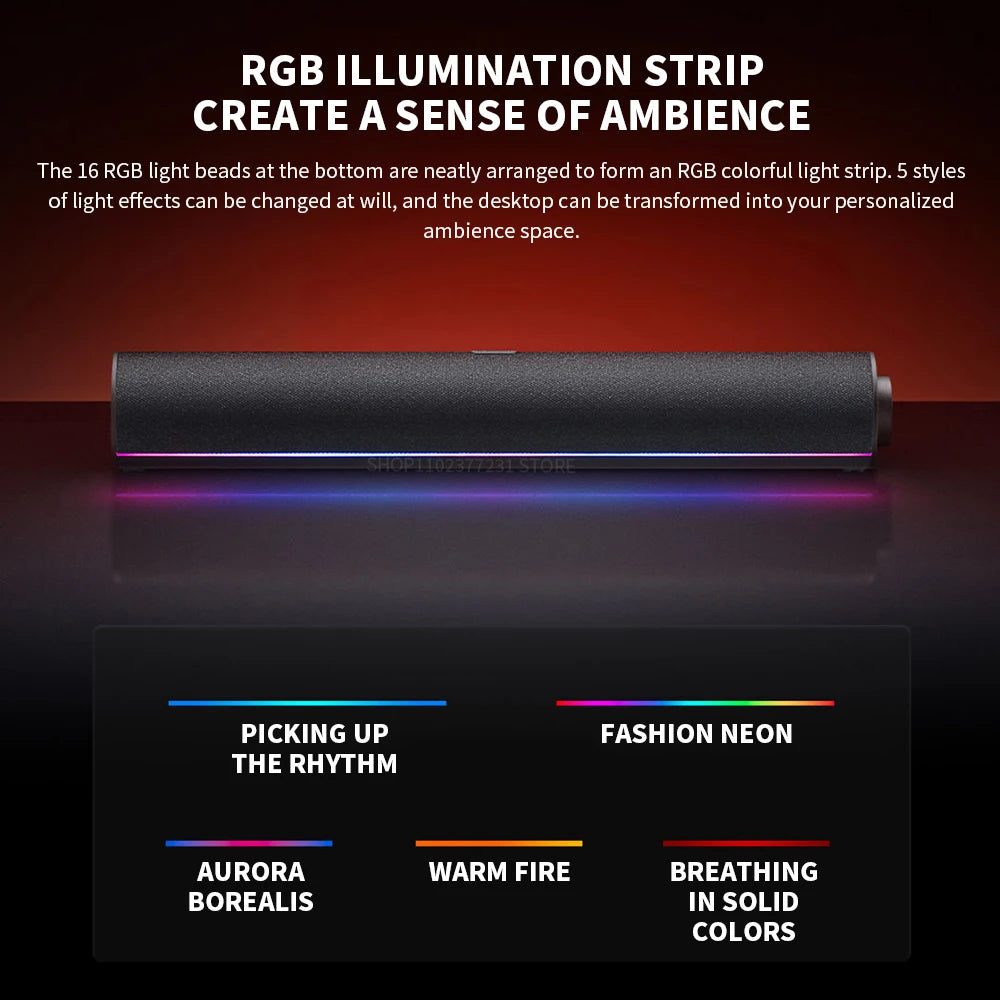 XIAOMI Redmi Desktop Speaker Four-Unit Two-Channel Stereo RGB Ambient Light Bluetooth 5.0 Built-in Microphone Knob Control - Multimedia Projectors