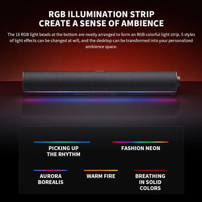 XIAOMI Redmi Desktop Speaker Four-Unit Two-Channel Stereo RGB Ambient Light Bluetooth 5.0 Built-in Microphone Knob Control - Multimedia Projectors