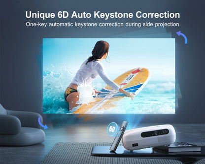 Wimius K7 5G WiFi Bluetooth Projector Full HD Native 1080P Support 4K Projectors 500 ANSI 6D Auto Keystone Home&Outdoor Video Projector - Multimedia Projectors