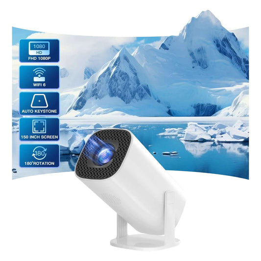 HONGTOP P30 Smart Mini Projector Android 11 WiFi6 Support 4K 1080P Projector 2.4G&5G WiFi 1280*720P Smart Home Cinema Portable Projector