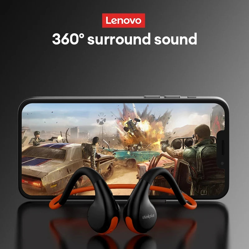 Original Lenovo X7 Air Conduction Headphone Wireless bluetooth 5.3 Earphones Bone Conduction Sports Headset Outdoor EarHook Mic - mprojectors.com