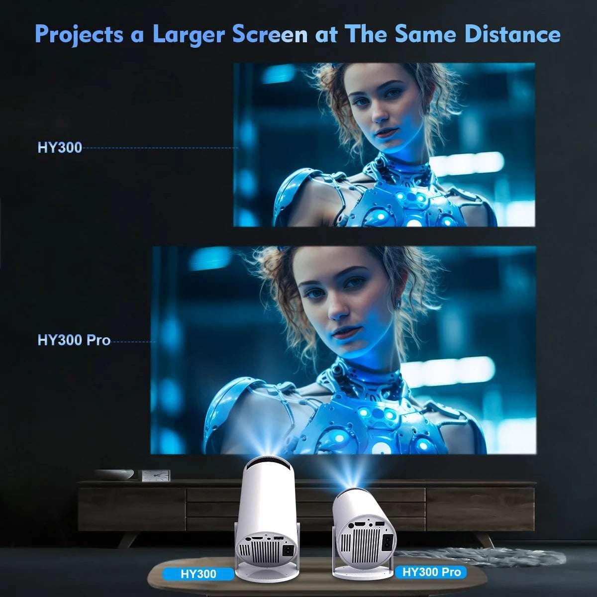 Magcubic HY300 Pro Projector Android 11 4K 1280*720P  Dual Wifi 260ANSI 180°flexible BT5.0 Cinema Outdoor Portable Projetor