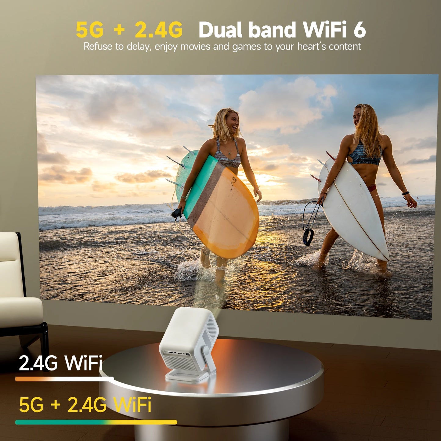 Magcubic HY310X 4K Mini  Auto Focus Projector With Full HD 1080P 420ANSI Android 11Keystone for Outdoor Theater Stand Projector-mprojectors.com